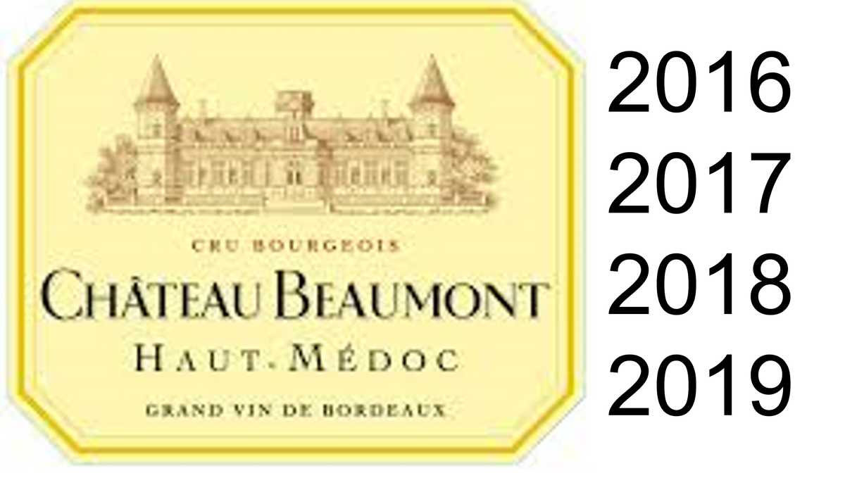 Vertical Tasting Ch teau Beaumont 2016 2019