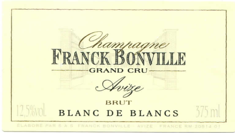 Grower Champagne - Franck Bonville NV Grand cru Blanc de Blancs Brut 375ml