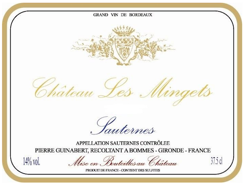 Chateau Les Mingets 2018 Sauternes 375ml