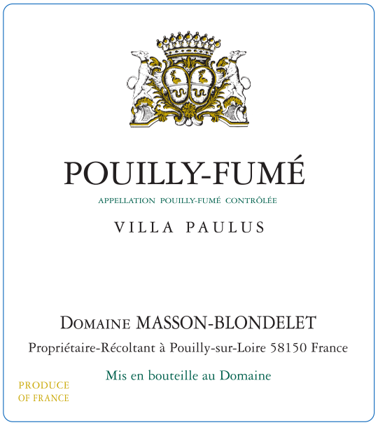 Domaine Masson-Blondelet 2018 "Villa Paulus" Pouilly Fumé 375ml